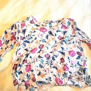 Old navy xl long sleeve floral blouse